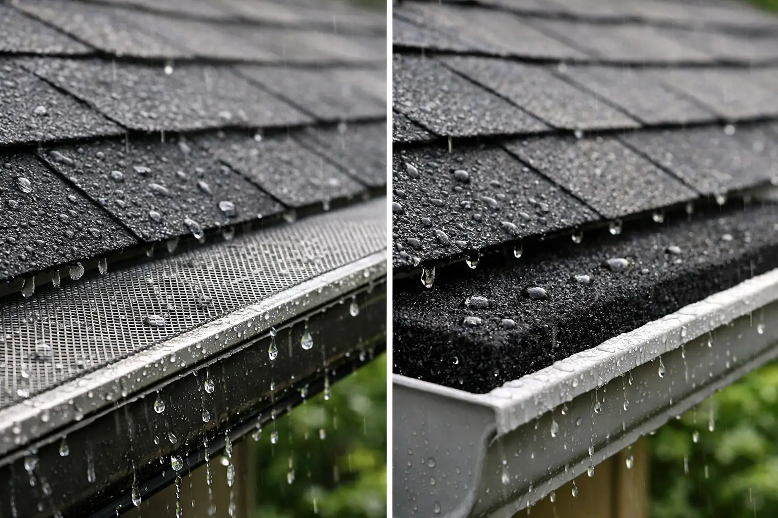 Mesh Gutter Guards Versus Foam for Wet Roofs